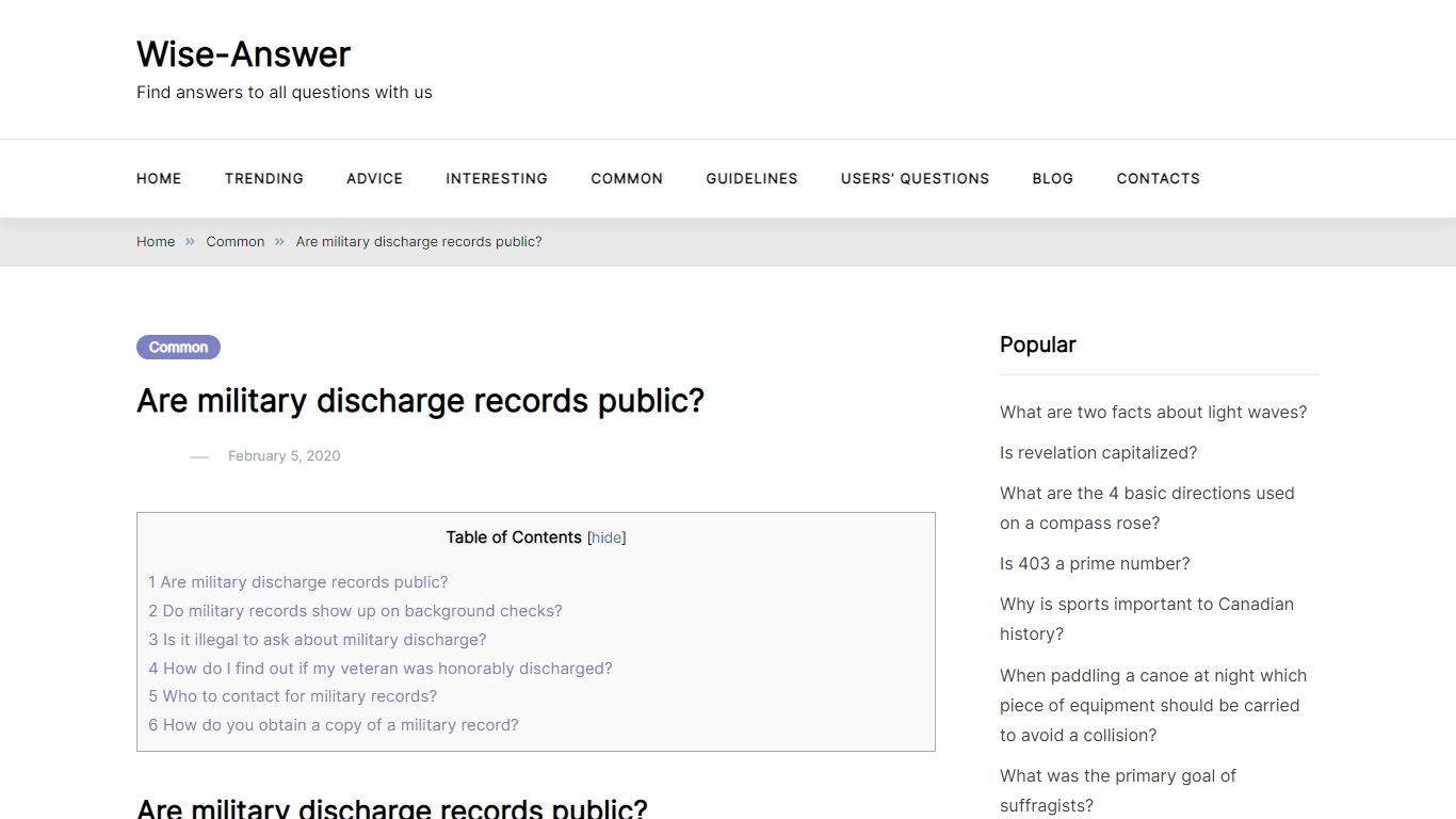 Are military discharge records public? – Wise-Answer