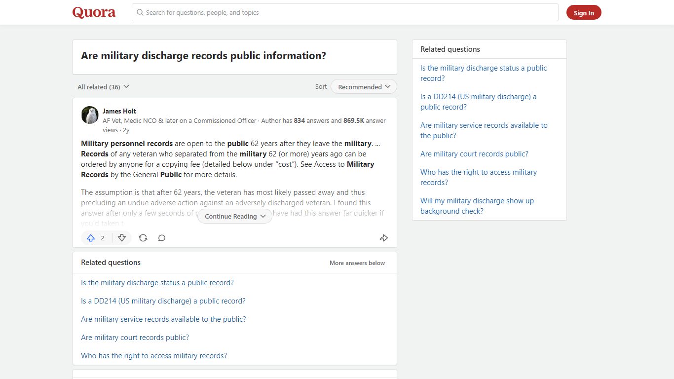 Are military discharge records public information? - Quora